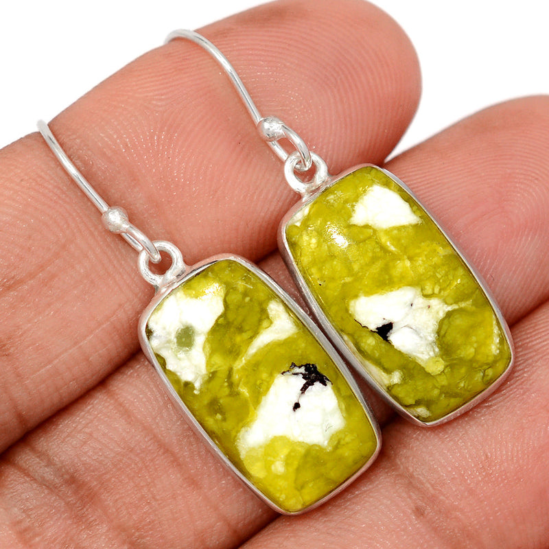 1.5" Lizardite Serpentine Earrings - LDSE86