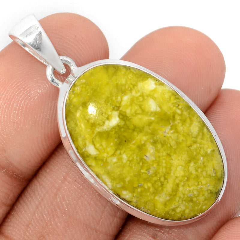 1.6" Lizardite Serpentine Pendants - LDSP134