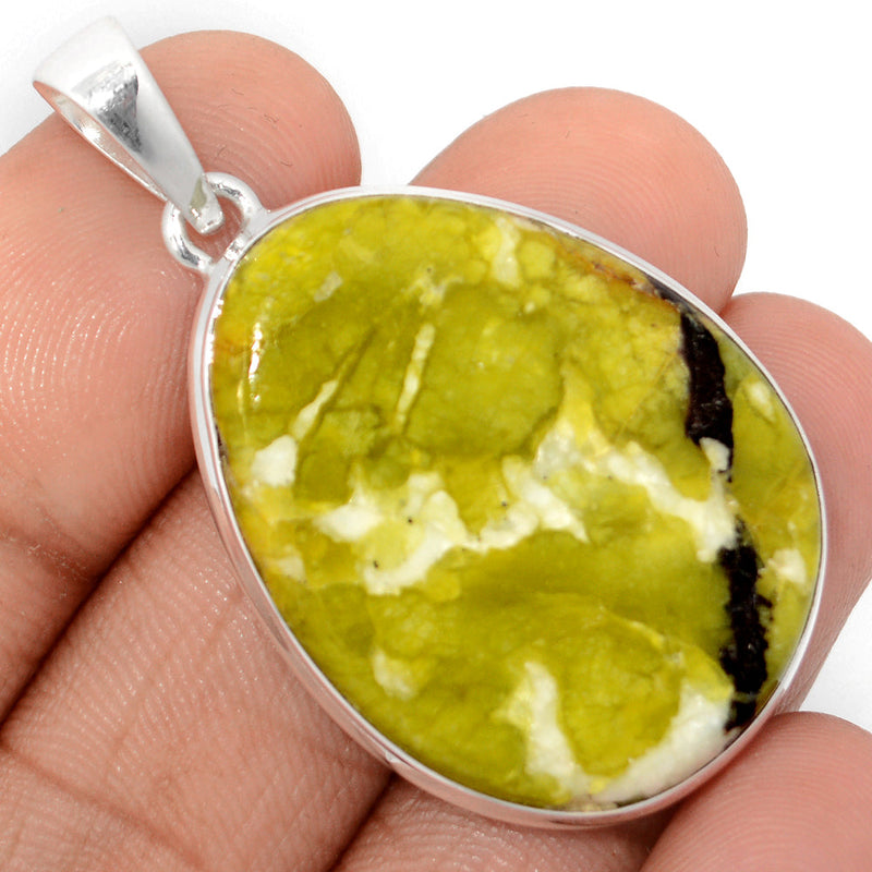 1.8" Lizardite Serpentine Pendants - LDSP136