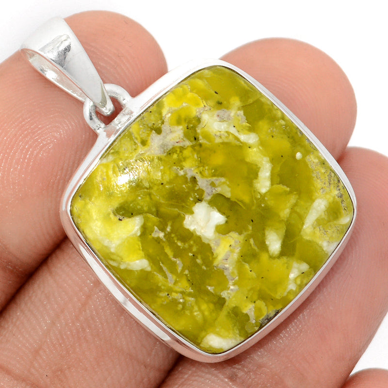 1.5" Lizardite Serpentine Pendants - LDSP145