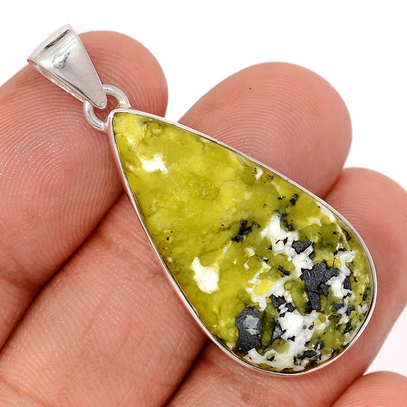 1.7" Lizardite Serpentine Pendants - LDSP180