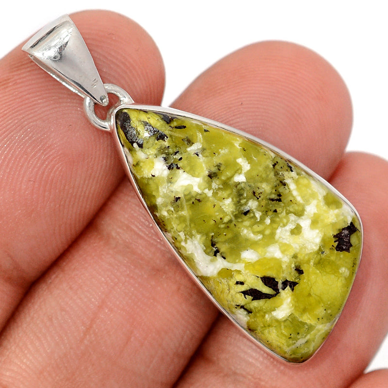 1.6" Lizardite Serpentine Pendants - LDSP186