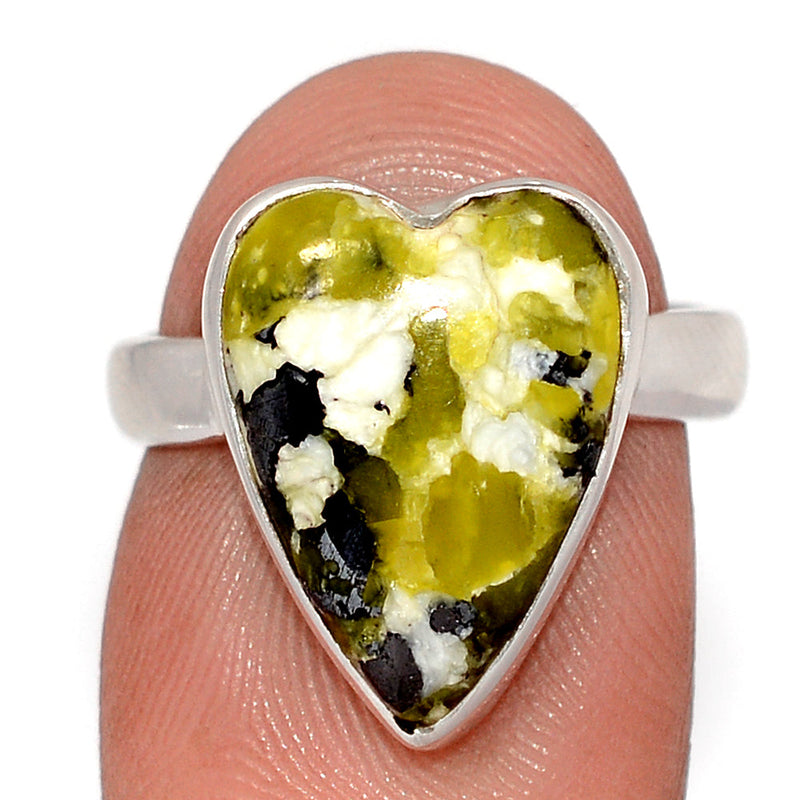 Heart - Lizardite Serpentine Ring - LDSR108