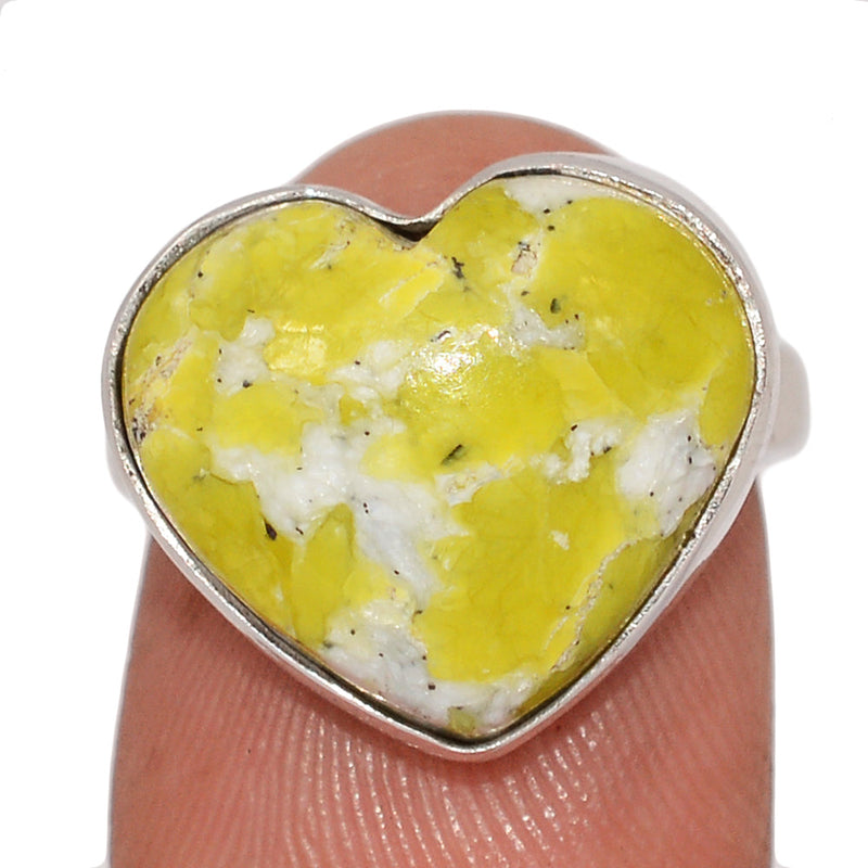 Heart - Lizardite Serpentine Ring - LDSR54