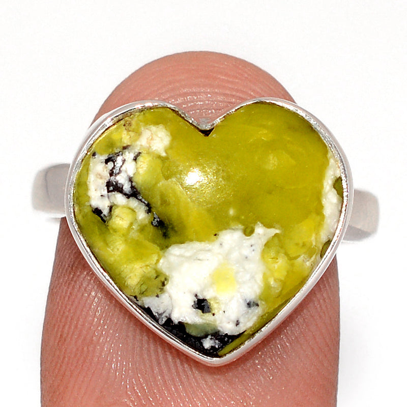 Heart - Lizardite Serpentine Ring - LDSR97