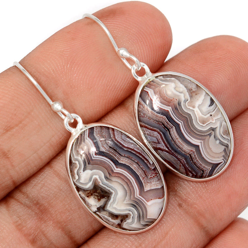 1.6" Laguna Lace Agate Earrings - LLAE1001
