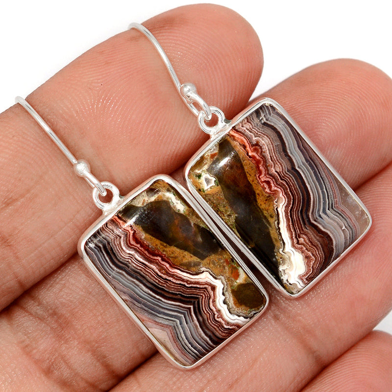 1.6" Laguna Lace Agate Earrings - LLAE1005