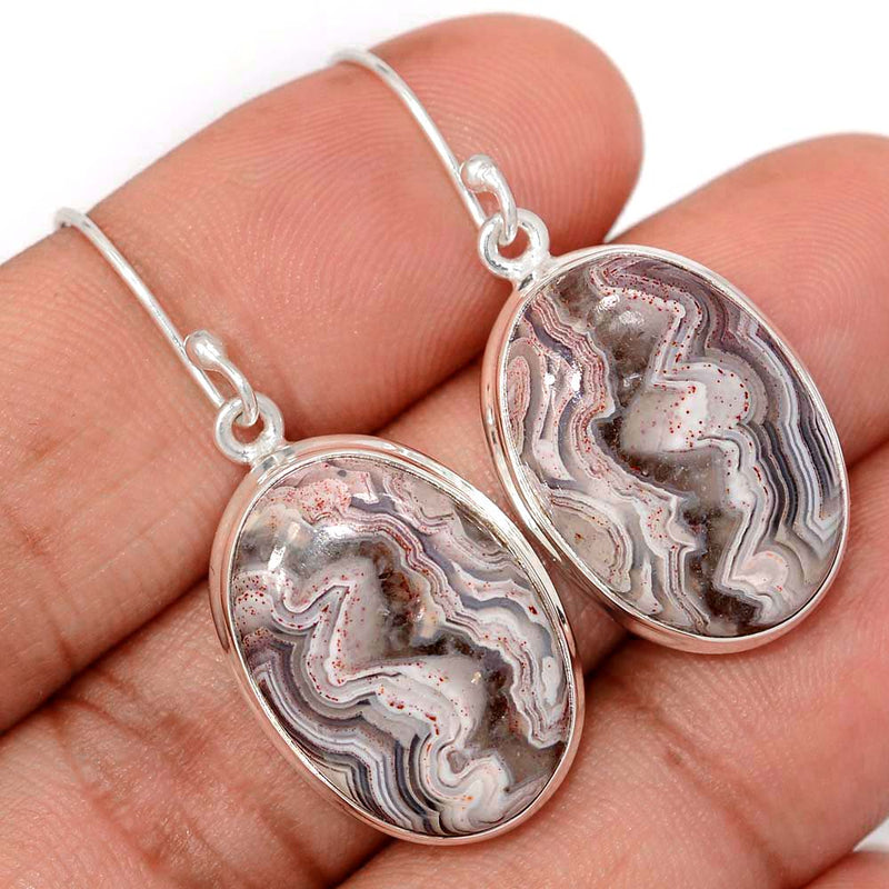 1.6" Laguna Lace Agate Earrings - LLAE1011