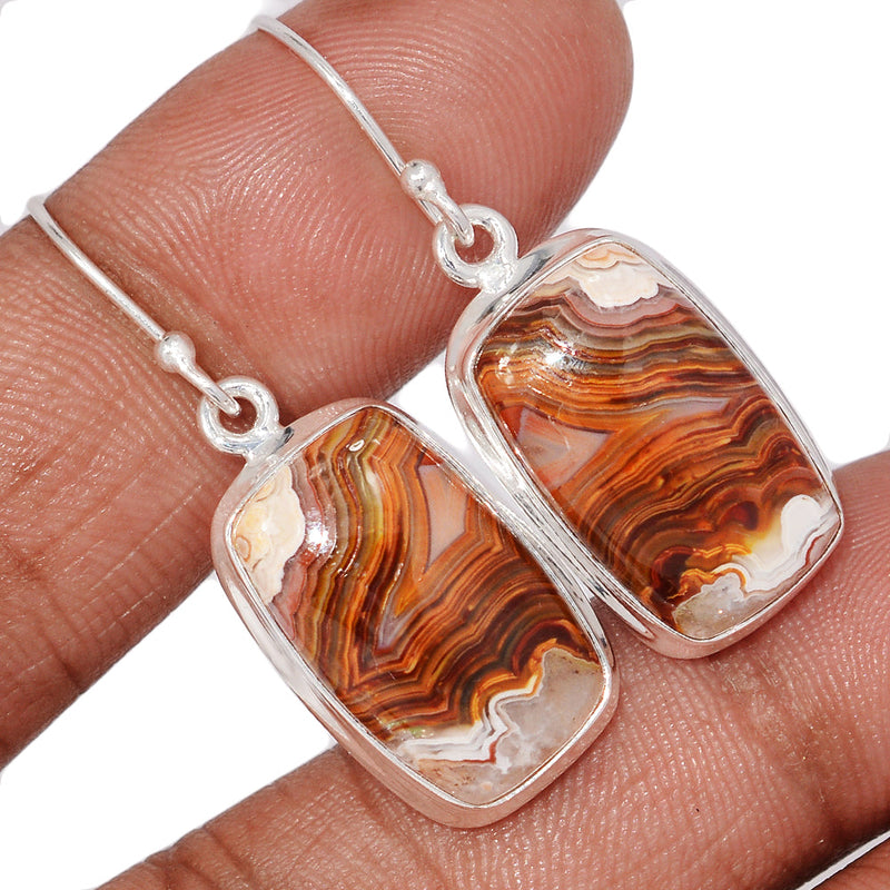1.6" Laguna Lace Agate Earrings - LLAE1018