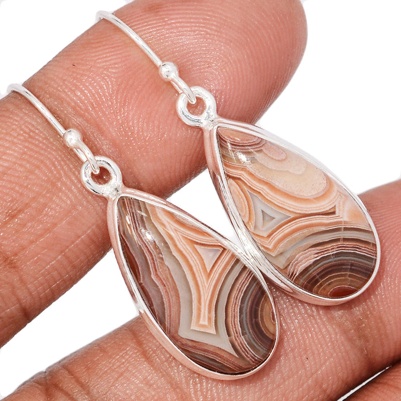 1.6" Laguna Lace Agate Earrings - LLAE1019
