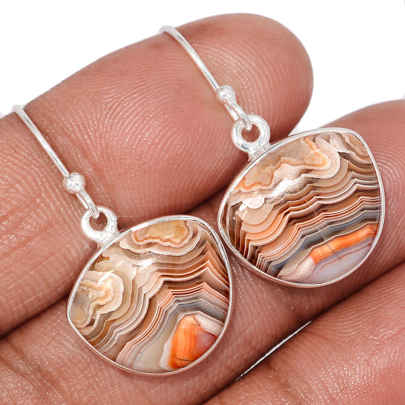 1.3" Laguna Lace Agate Earrings - LLAE1023