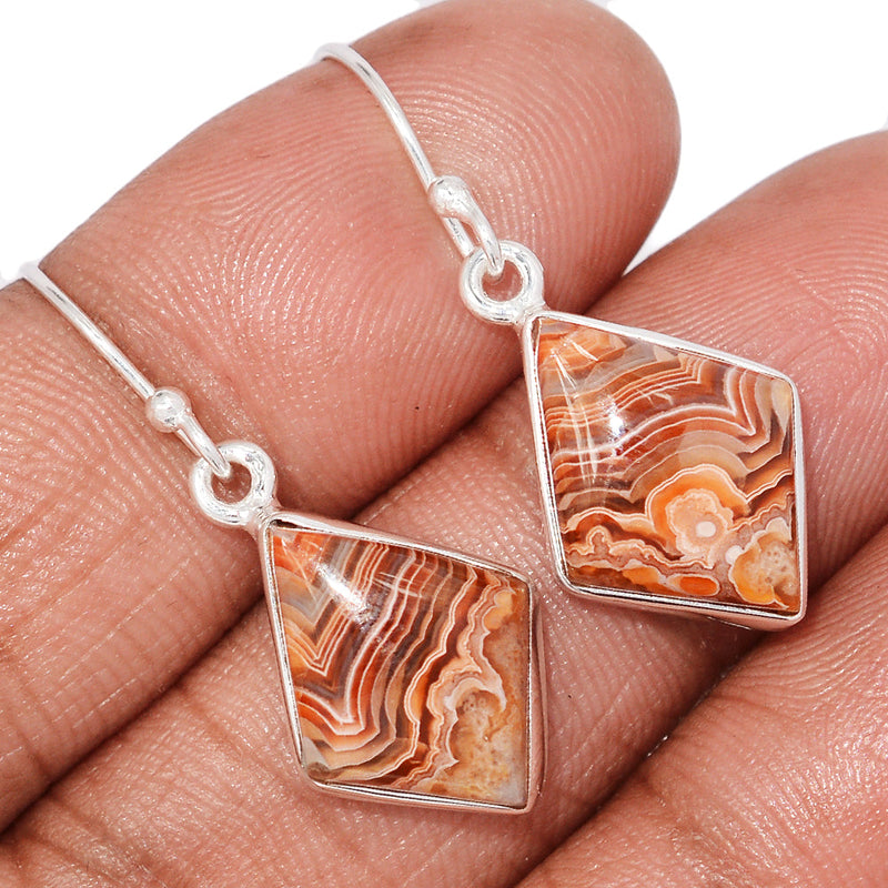 1.3" Laguna Lace Agate Earrings - LLAE1024