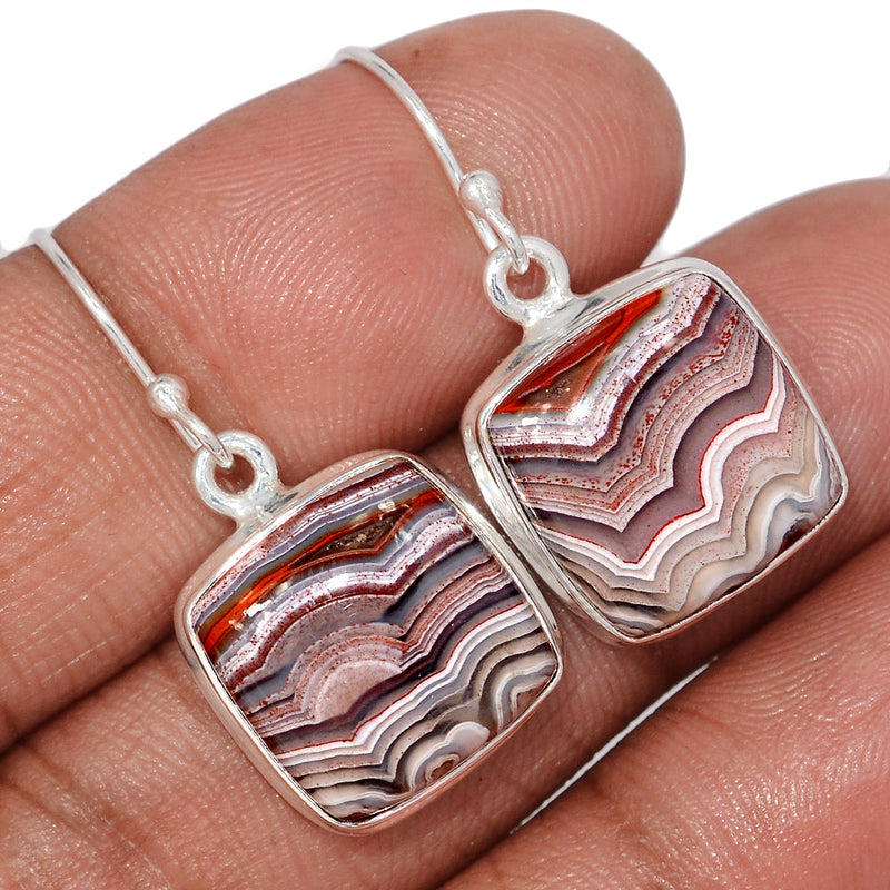 1.3" Laguna Lace Agate Earrings - LLAE1028