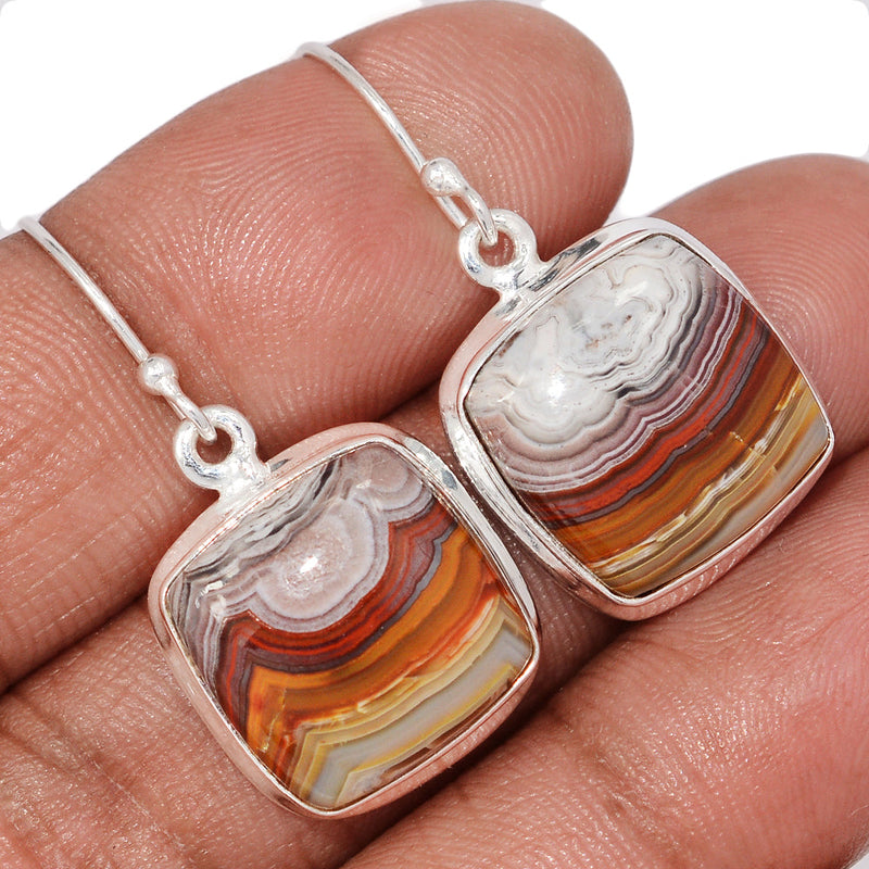 1.3" Laguna Lace Agate Earrings - LLAE1030
