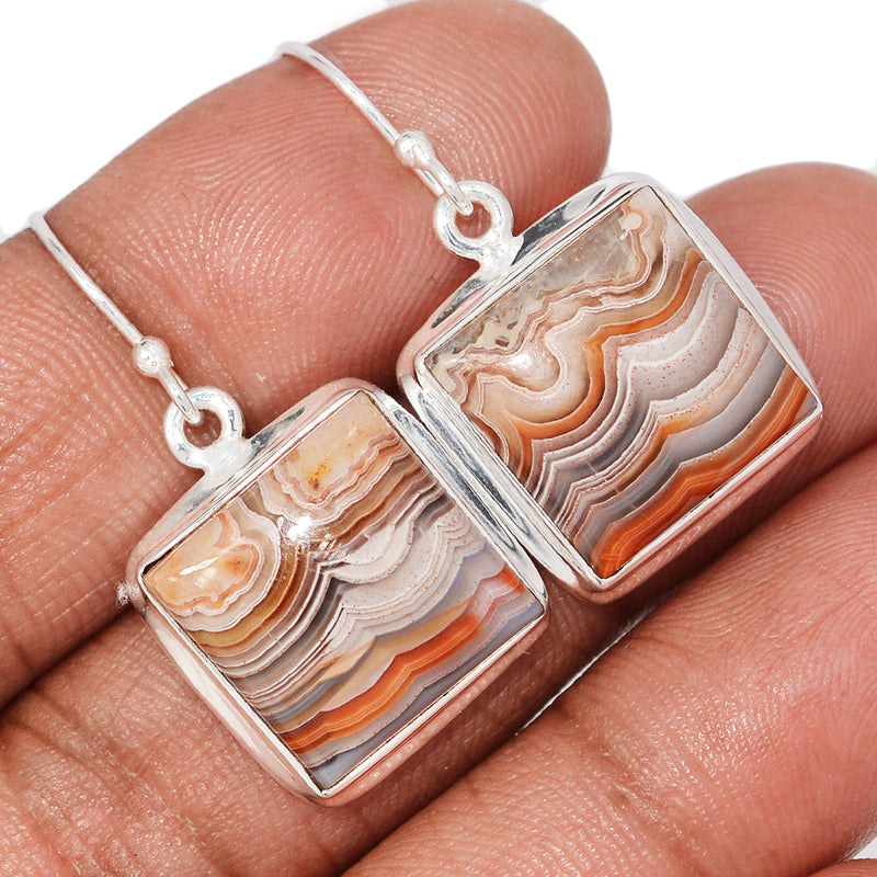 1.5" Laguna Lace Agate Earrings - LLAE1033