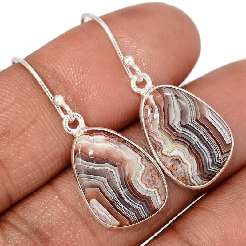 1.3" Laguna Lace Agate Earrings - LLAE974