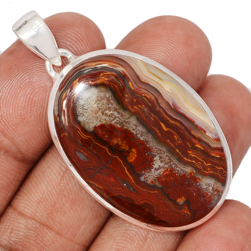 1.8" Laguna Lace Agate Pendants - LLAP1661