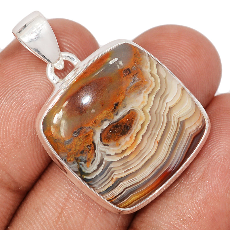 1.3" Laguna Lace Agate Pendants - LLAP1678
