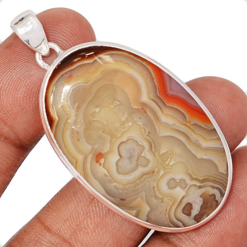 2" Laguna Lace Agate Pendants - LLAP1828