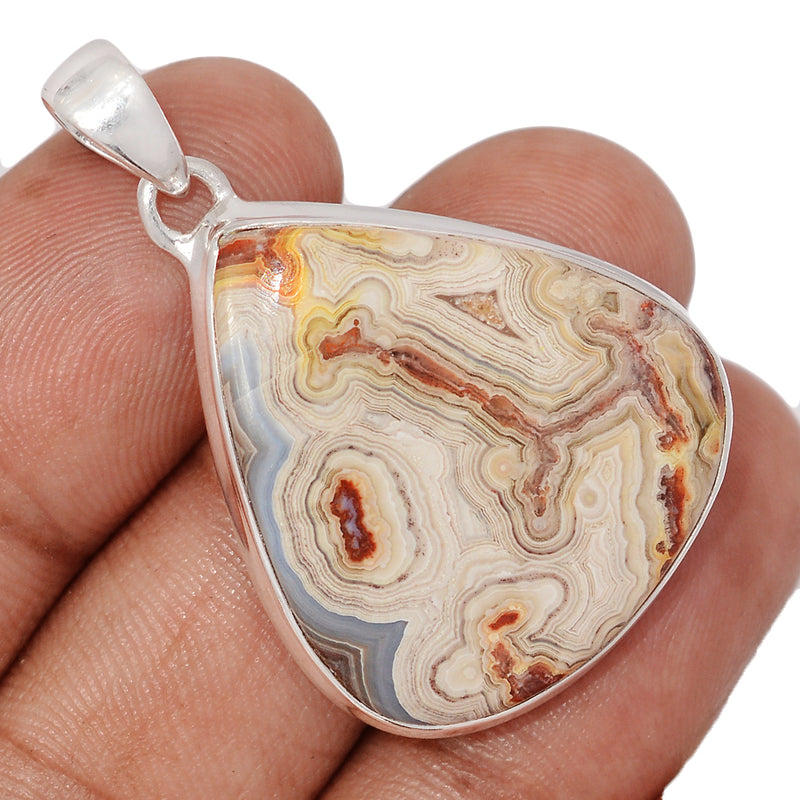 1.6" Laguna Lace Agate Pendants - LLAP1838