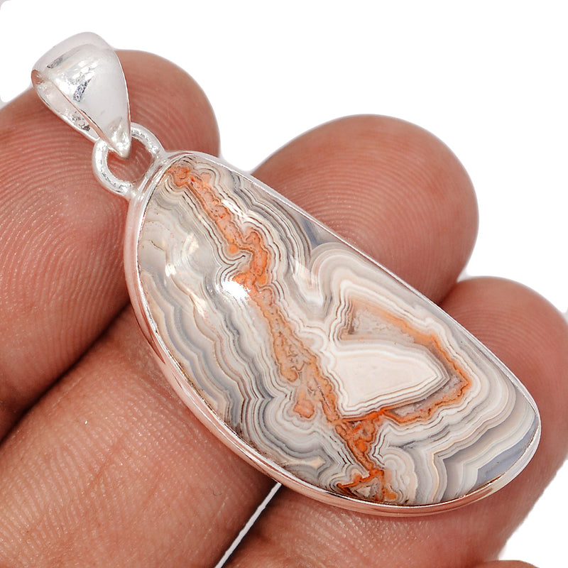 1.7" Laguna Lace Agate Pendants - LLAP1843