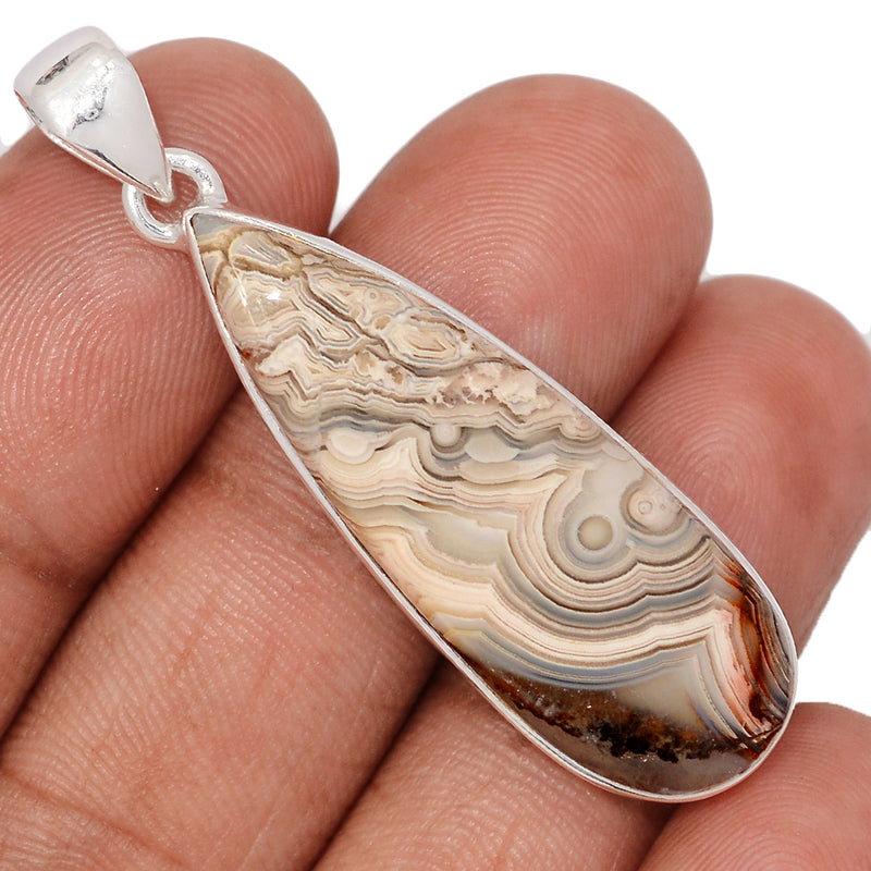 1.8" Laguna Lace Agate Pendants - LLAP1849