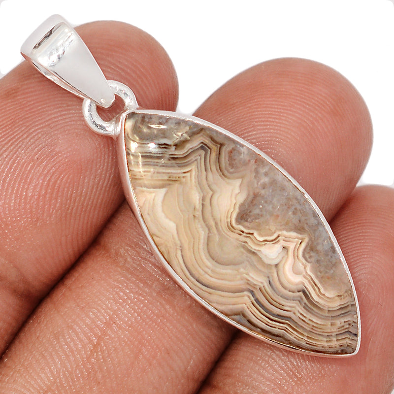 1.6" Laguna Lace Agate Pendants - LLAP1874
