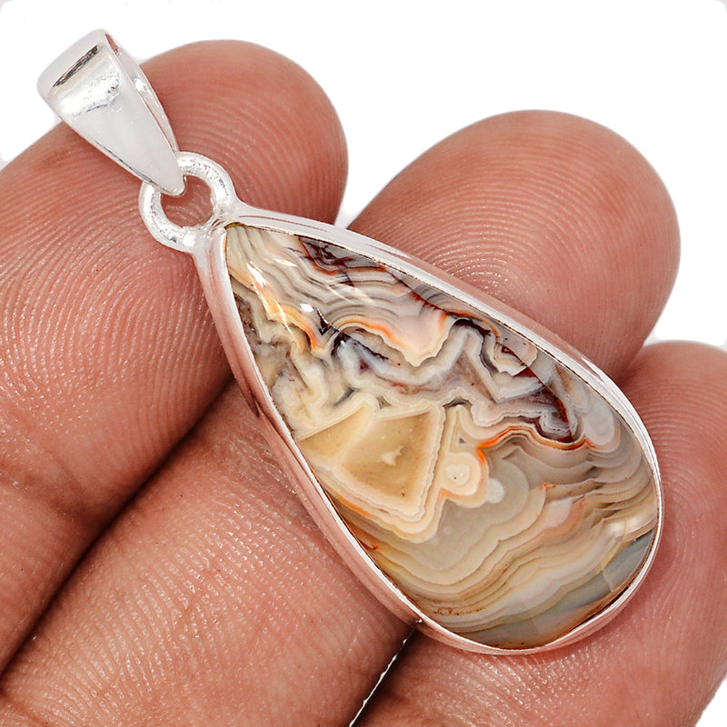 1.6" Laguna Lace Agate Pendants - LLAP1903