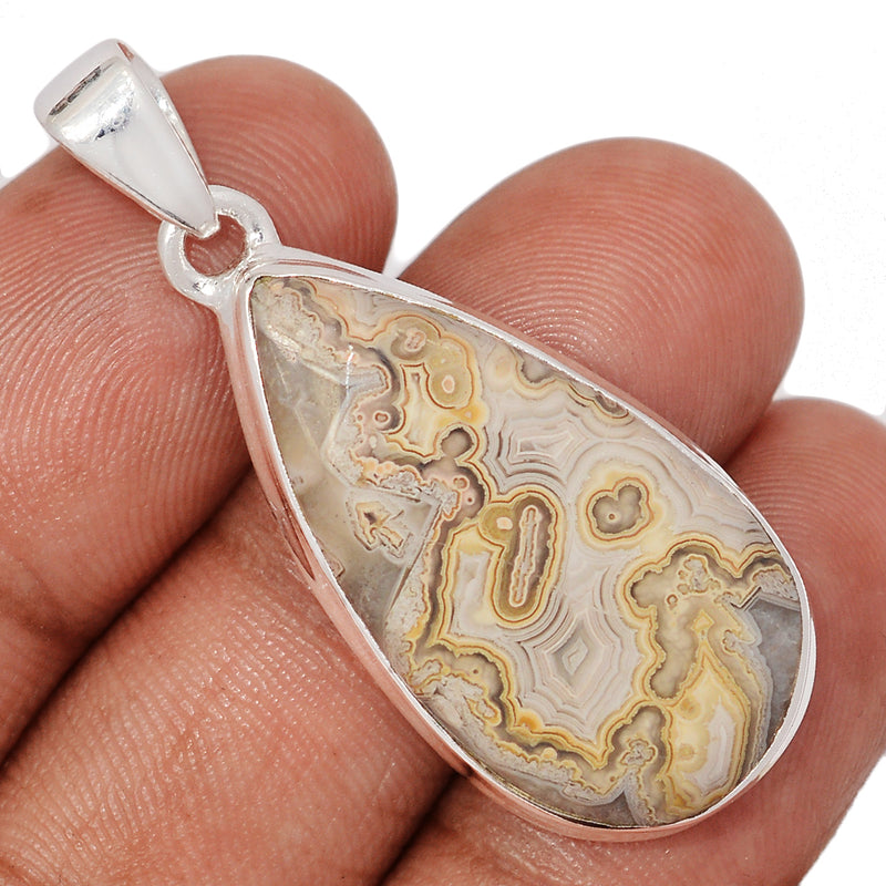 1.7" Laguna Lace Agate Pendants - LLAP1907