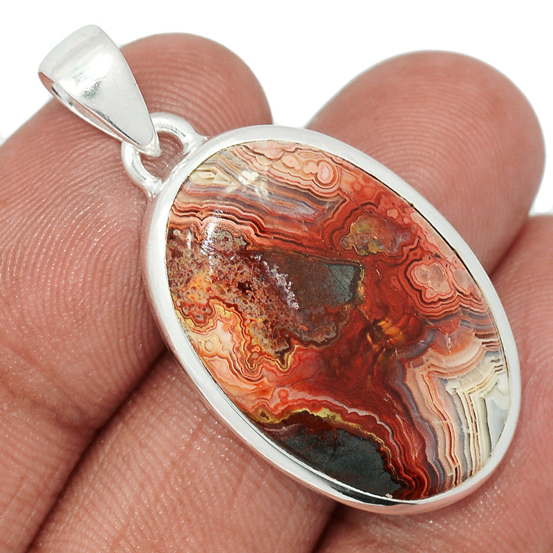 1.6" Laguna Lace Agate Pendants - LLAP1955