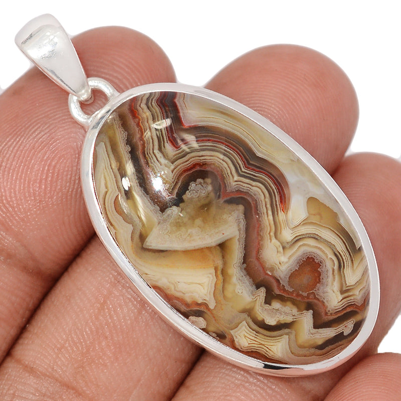 1.8" Laguna Lace Agate Pendants - LLAP1963