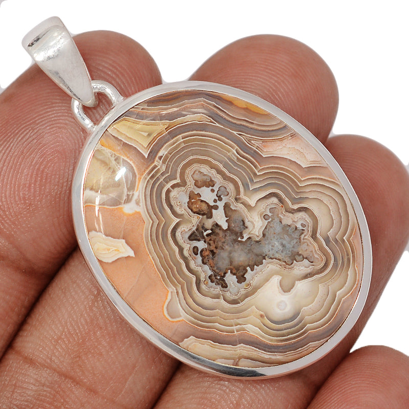 1.8" Laguna Lace Agate Pendants - LLAP1970