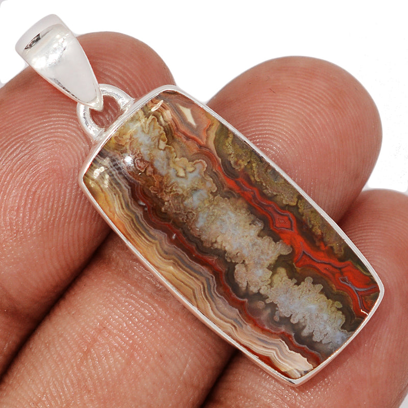 1.5" Laguna Lace Agate Pendants - LLAP1976
