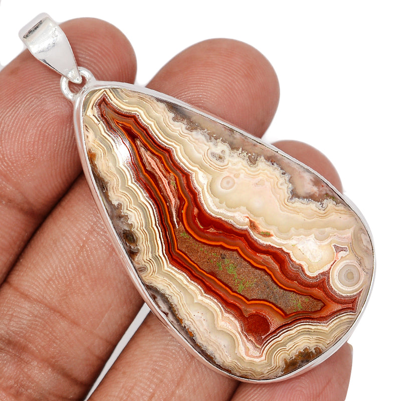 2.3" Extra Large - Laguna Lace Agate Pendants - LLAP2024