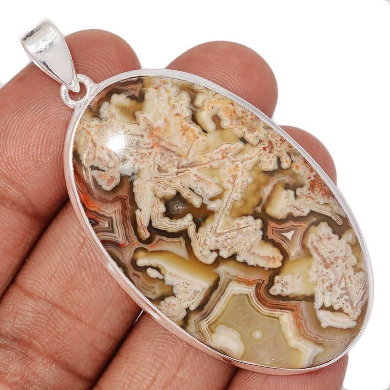 2.3" Extra Large - Laguna Lace Agate Pendants - LLAP2026