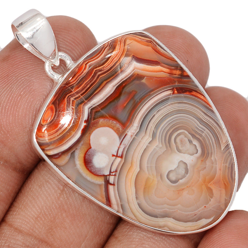 1.8" Extra Large - Laguna Lace Agate Pendants - LLAP2032
