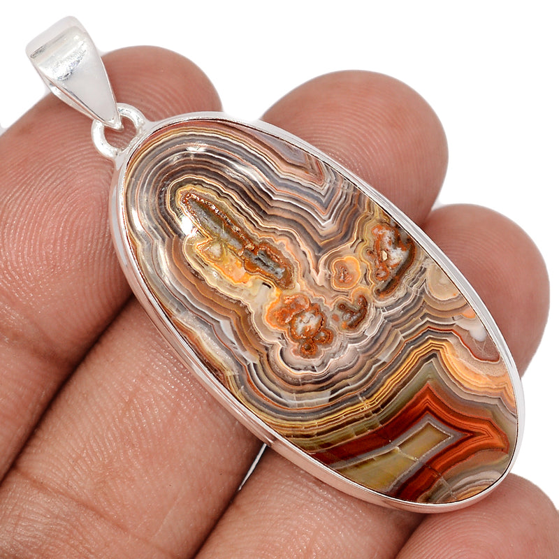 2" Extra Large - Laguna Lace Agate Pendants - LLAP2033