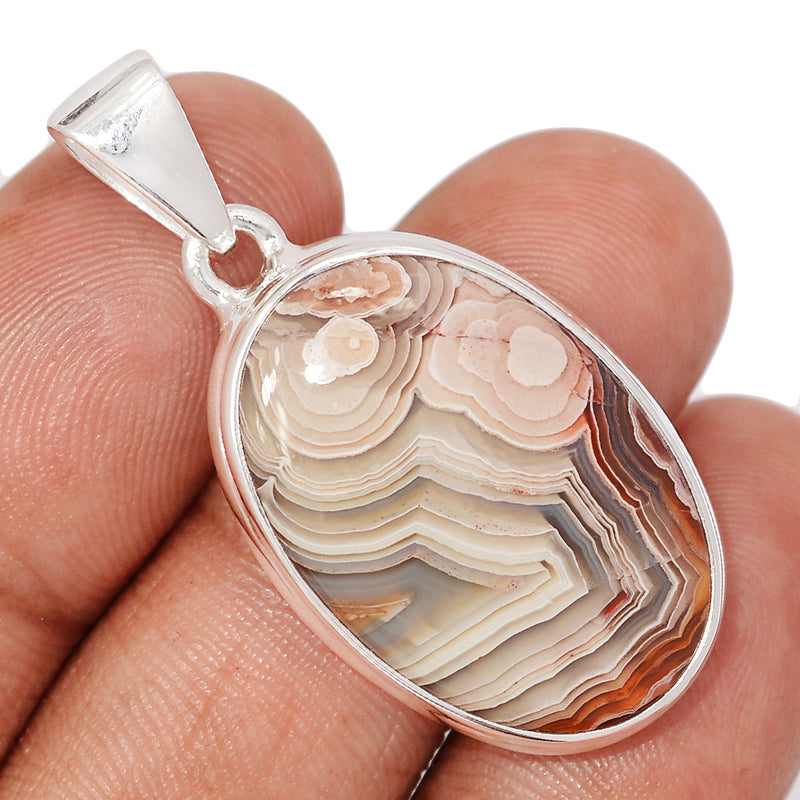 1.5" Laguna Lace Agate Pendants - LLAP2037