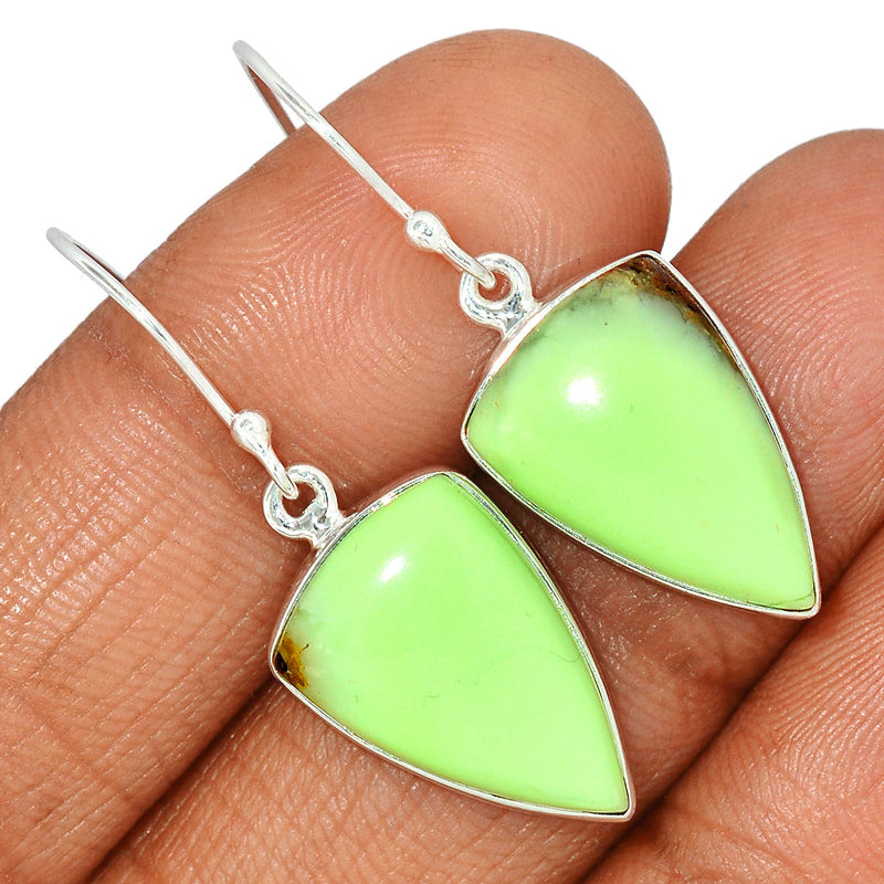 1.6" Citron Chrysoprase With Mint Chrysoprase Earrings - LMCE171