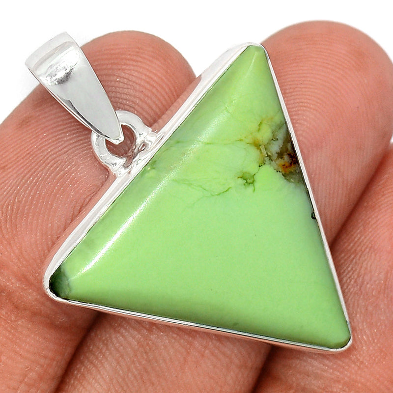 1.5" Citron Chrysoprase From Mint Chrysoprase Pendants - LMCP271