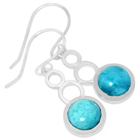 8*8 MM Round - Larimar Earrings - LRME10