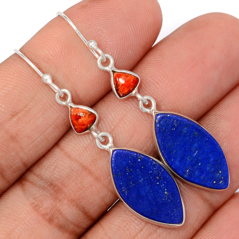 2" Lapis & Coral Earrings - LPSE1647