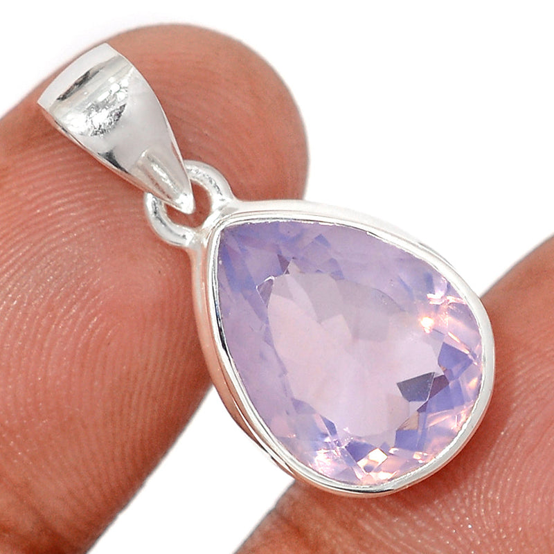 1.1" Lavender Quartz Faceted Pendants - LQFP23