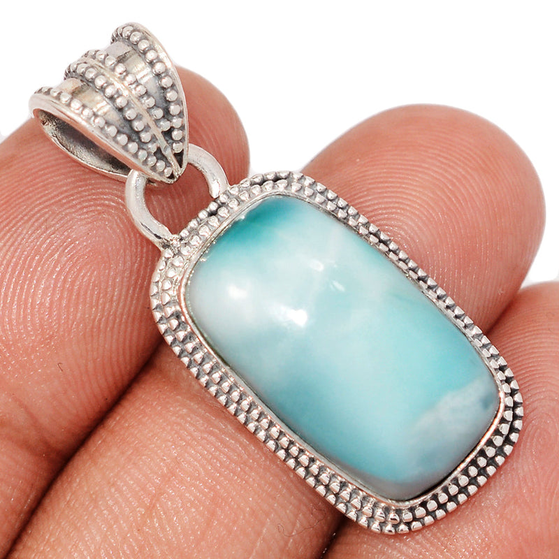 1.5" Fine Filigree - Larimar  Pendants - LRIP3732