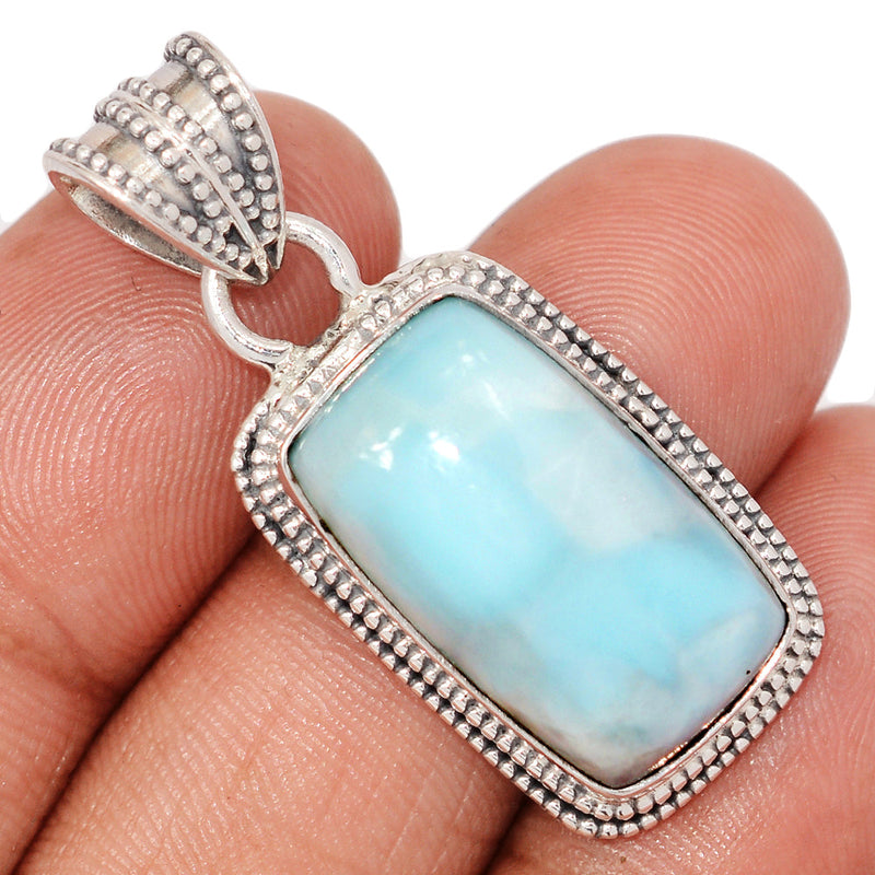 1.5" Fine Filigree - Larimar  Pendants - LRIP3736
