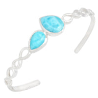 10*14 MM Pear - Larimar Bracelets - LRMB1