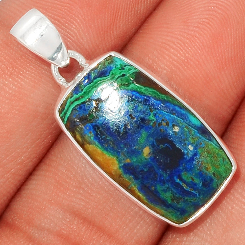 1.3" Malachite In Azurite Pendants - MAZP1001