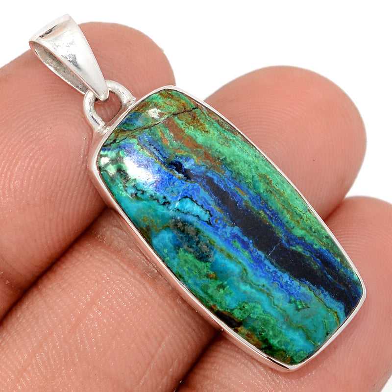 1.5" Azurite In Malachite Pendants - MAZP1153