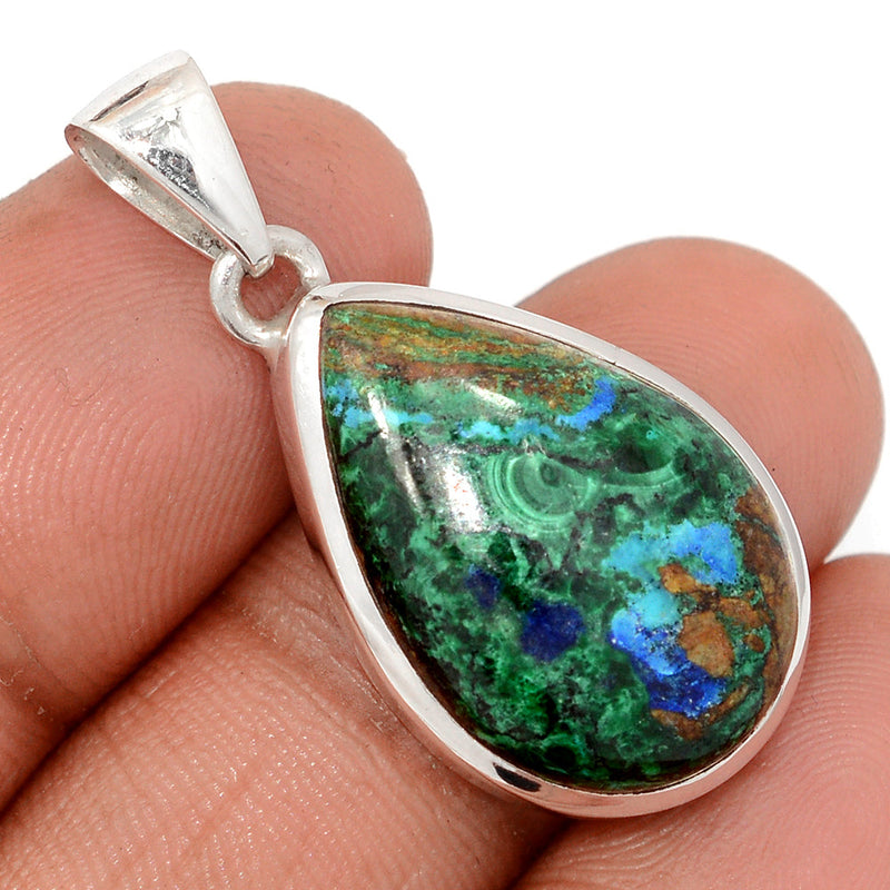 1.5" Azurite In Malachite Pendants - MAZP1159