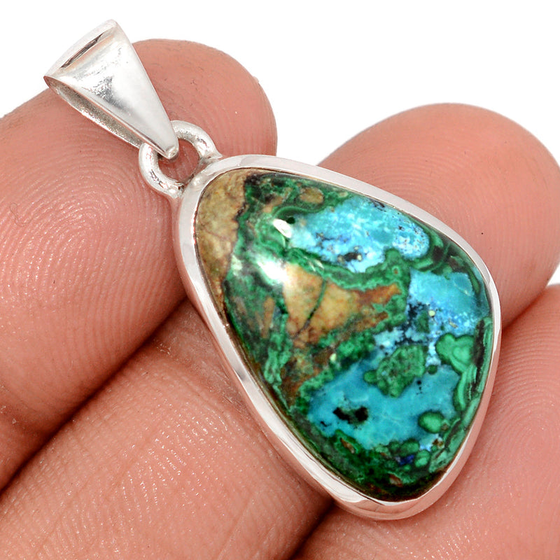 1.5" Azurite In Malachite Pendants - MAZP1160